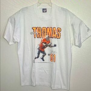 Screen Stars White Tee with Orange Graphic